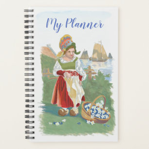 Agenda Pintura original del Chica holandés de época