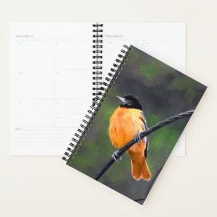 Agenda Pintura Oriole - Arte original de aves