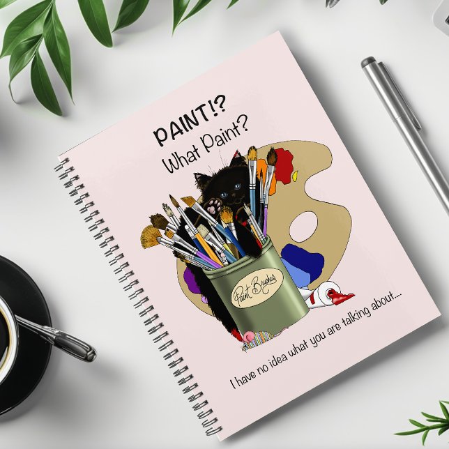 Agenda Pintura Pinceles Pallet Artista de Gatitos Negros (Subido por el creador)