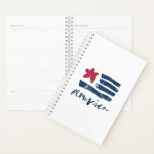 Agenda Pinturas de la bandera estadounidense