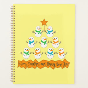 Agenda Pirámide de árboles de Navidad hecha de muñecos de