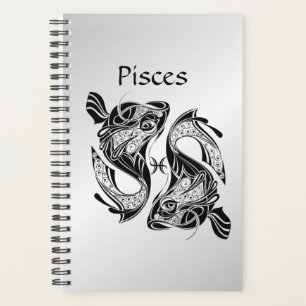 Agenda Pisce el símbolo y Rótulo del zodiaco de pescado
