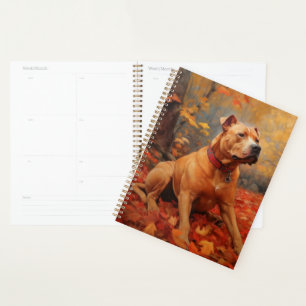 Agenda Pitbull en las hojas de otoño caen inspiran