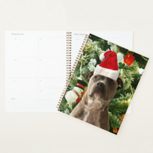 Agenda Pitbull Perro Árbol de Navidad Ornamentos Snowman