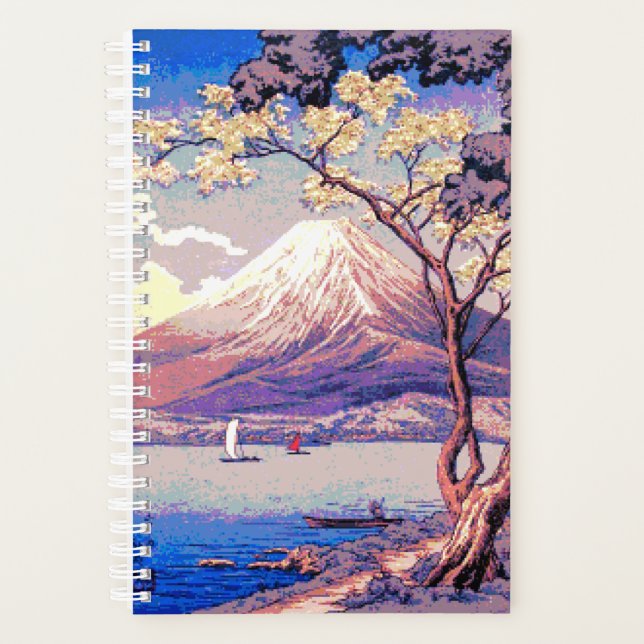 Agenda Pixel Mt. Fuji del lago Yamanaka en el Poster Dusk (Anverso)