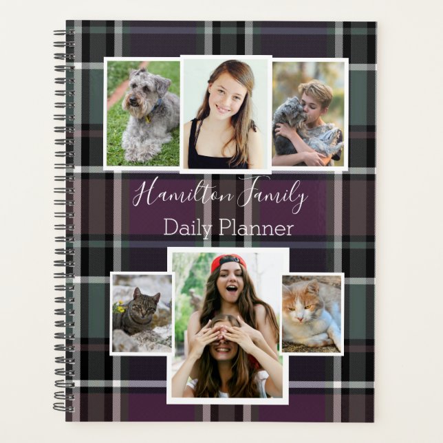 Agenda Plaid Photo Daily Planner - HAMbWG (Anverso)