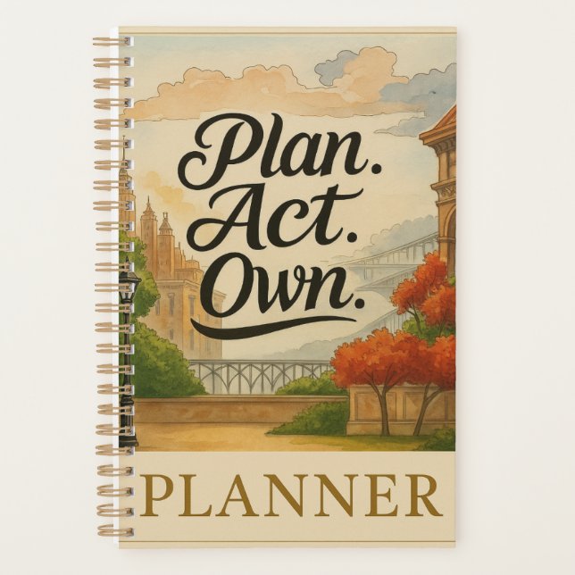 Agenda PLAN. ACT. OWN.” A Spirit-Wired™  (Anverso)