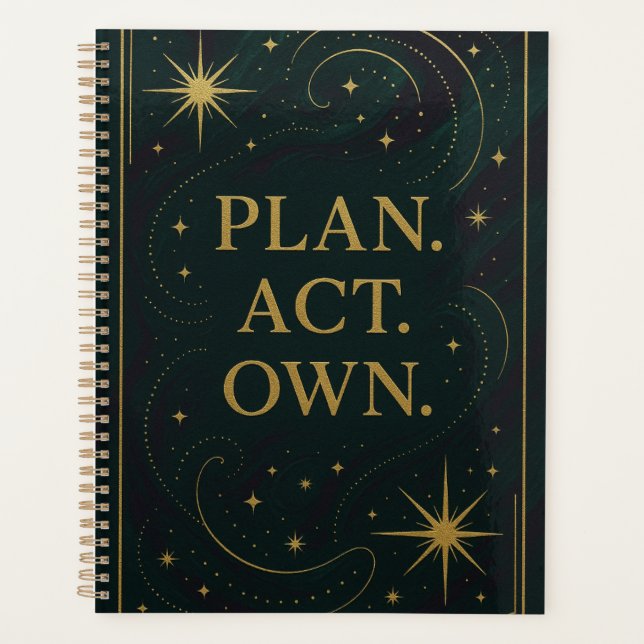 Agenda “PLAN. ACT. OWN.” A Spirit-Wired™ Planner (Anverso)