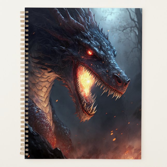 Agenda Plan de arte de fantasía de Fire Dragon (Anverso)