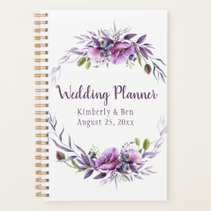 Agenda Plan de Boda Floral Violet Purple Lavender
