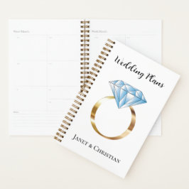 Agenda Plan de Boda Personalizado Anillo de Diamantes