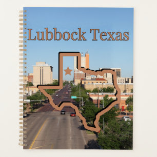 Agenda Plan de calendario de mapas de Texas Lubbock