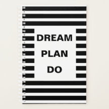 Plan de Sueños Motivacional de Rayas Negras