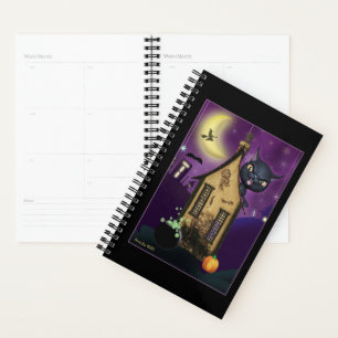 Agenda Plan del Día de Arte de la Bruja de Gato Negro