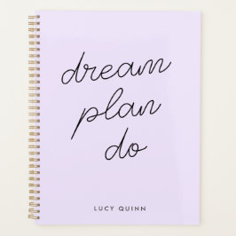 Agenda Plan Dream Do Pastel Lilac Purple Feminine Moderno