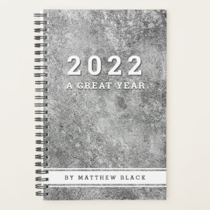 Agenda Plan Masculine Silver Grunge Mens Businessman 2022