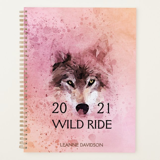 Agenda Plan Natural Wolf Wild Ride 2021 (Anverso)