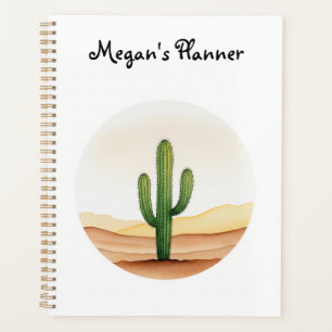Agenda Planador de cactus de color de agua