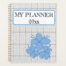 Planador de flor azul de ilusión geométrica