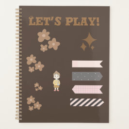 Agenda Planeador adorable marrón
