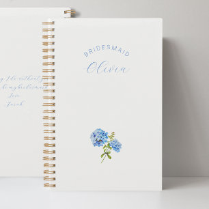 Agenda Planeador de boda floral azul turquesa de dama de 