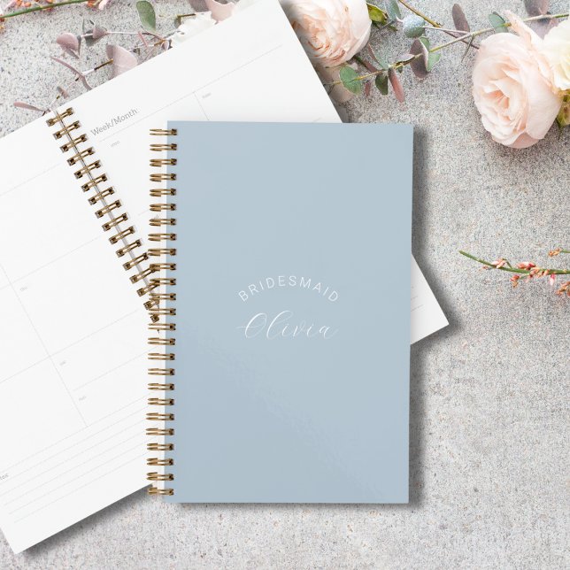 Agenda Planeador de boda personalizado Dusty Blue de la d (Subido por el creador)