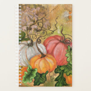 Agenda Planeador de calabazas de color de agua