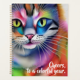 Agenda Planeador de gatos de año colorido