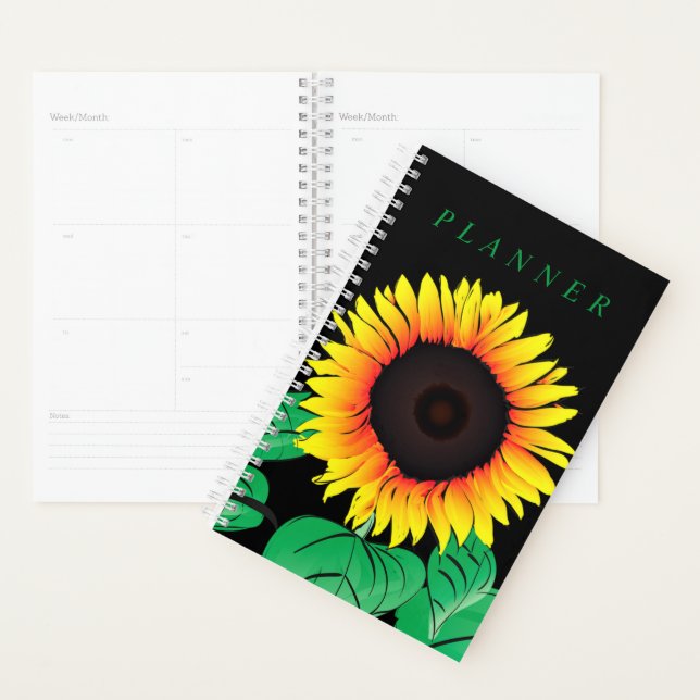 Agenda Planeador de girasol amarillo (Demostración)