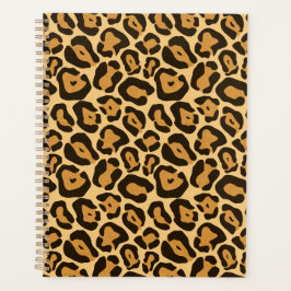 Agenda Planeador de leopardo de impresión animal