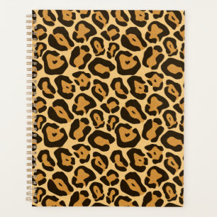 Agenda Planeador de leopardo de impresión animal