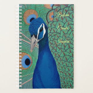 Agenda Planeador de pavo real azul