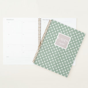 Agenda Planeamiento floral verde