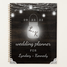 Agenda Planes Bodas de Mason Jar y Oak Ridge Rustic