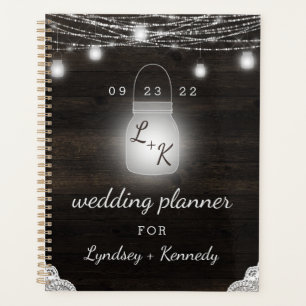 Agenda Planes Bodas de Mason Jar y Oak Ridge Rustic