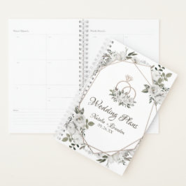 Agenda Planes de Boda de Rosas florales blancas de estilo