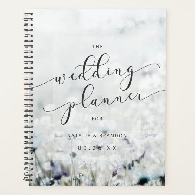 Agenda Planes de Bodas de flores silvestres que se desvan (Anverso)