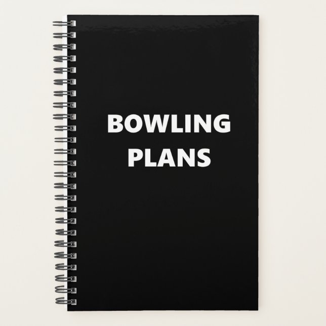 Agenda Planes de boliche para el deporte Bowling Planner (Anverso)