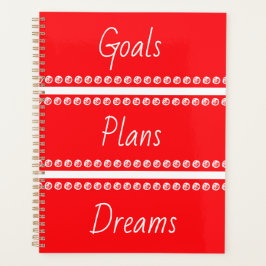 Agenda Planes de Objetivos Planeador rojo de sueños