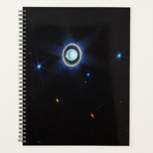 Agenda Planeta Urano con anillos y lunas Imagen JWST