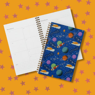Agenda Planetas del Patrón Espacial Ilustrado