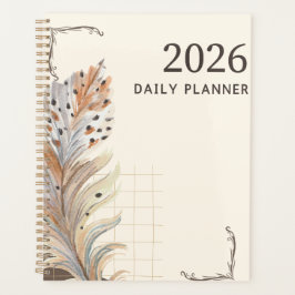 Agenda "Planificador Diario 2026" | Pluma Terrenal y Cuad