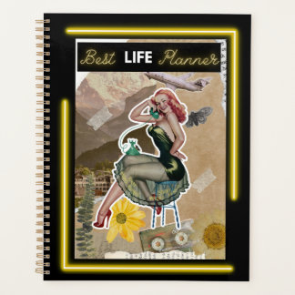 Agenda Planificador/Diario Divertido Para Mujeres Retro-M