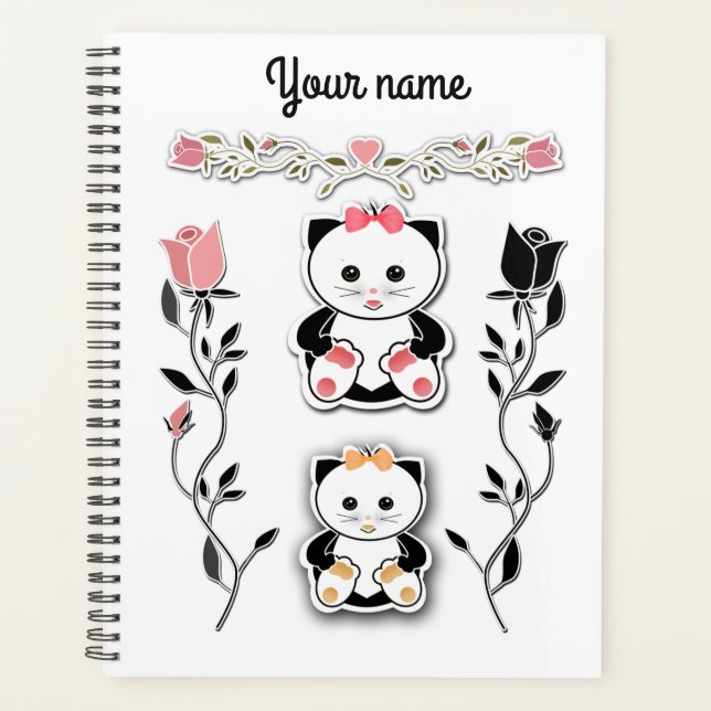 Agenda Planificador, personalización, scrapbook (Anverso)