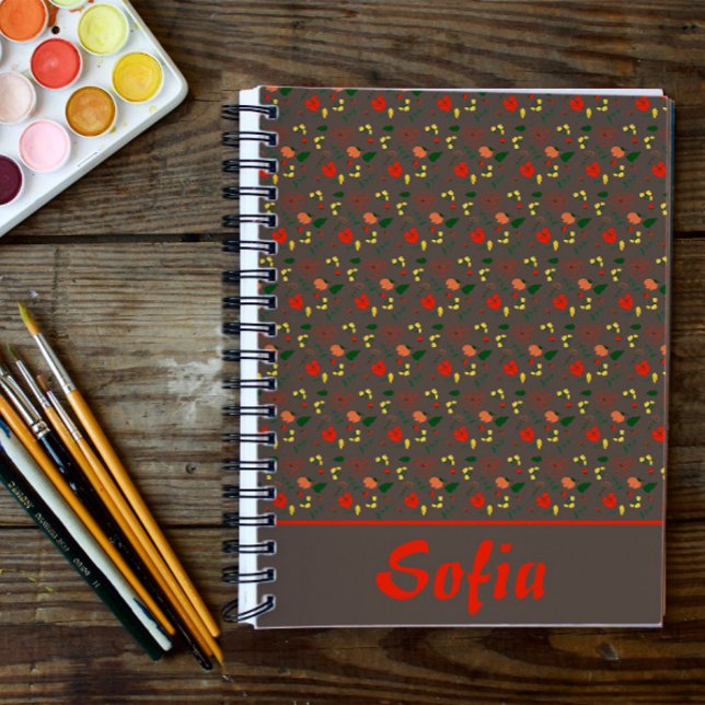 Agenda Planilla de flores silvestres de adormidera con mo (Subido por el creador)