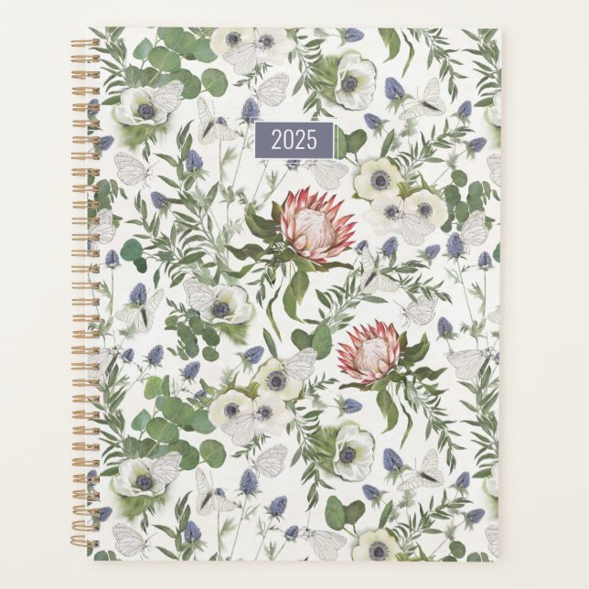 Agenda Planner 2025 Protea Floral (Anverso)