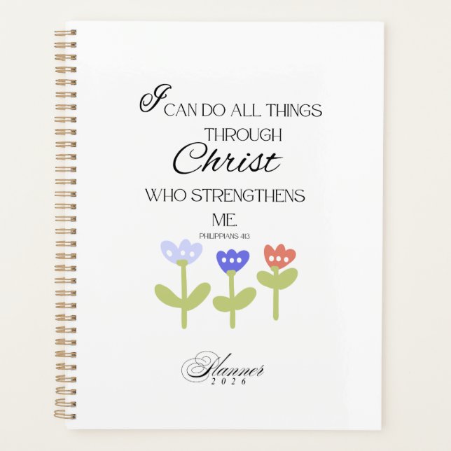 Agenda Planner 2026 With Bible Verse (Anverso)