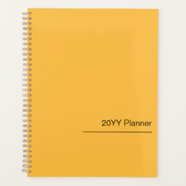 Agenda Planner Anual Amarillo Sencillo y Moderno