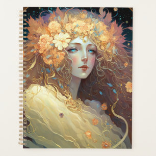 Agenda Planner artístico de la fantasía de diosa