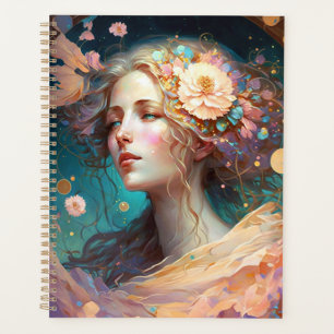 Agenda Planner artístico de la fantasía de diosa